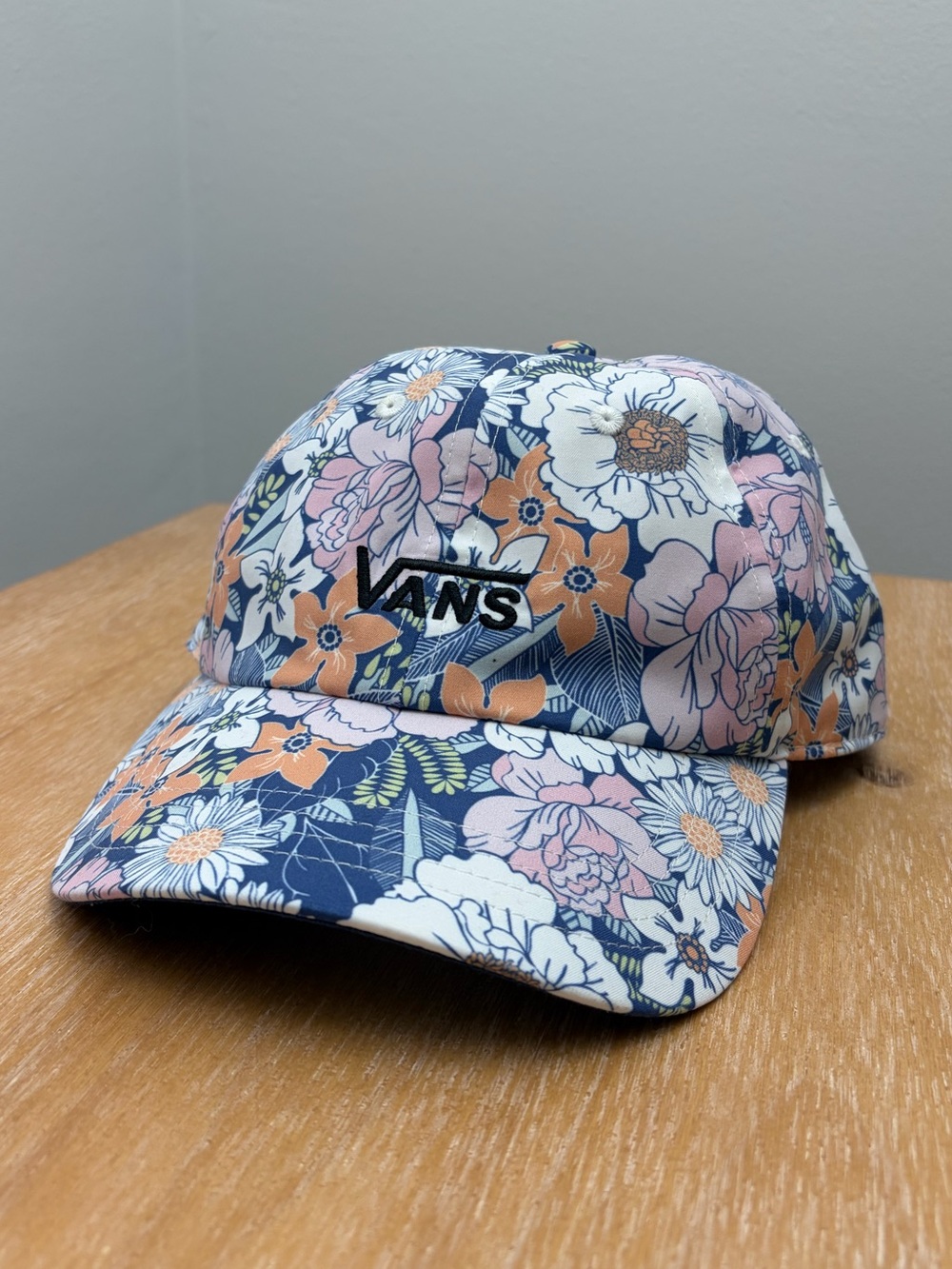 Vans Floral Baseball Cap - Navy, Pink & Peach